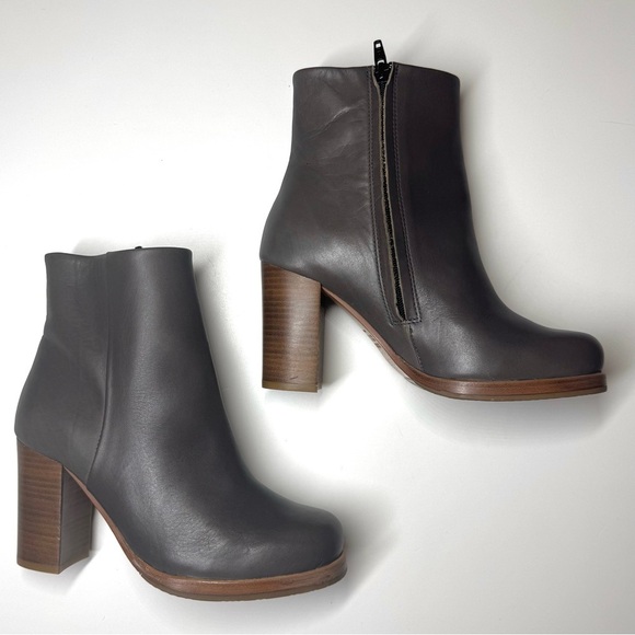 Cubanas Women’s Gray Leather Ankle Boots Size- 7 - Picture 6 of 9